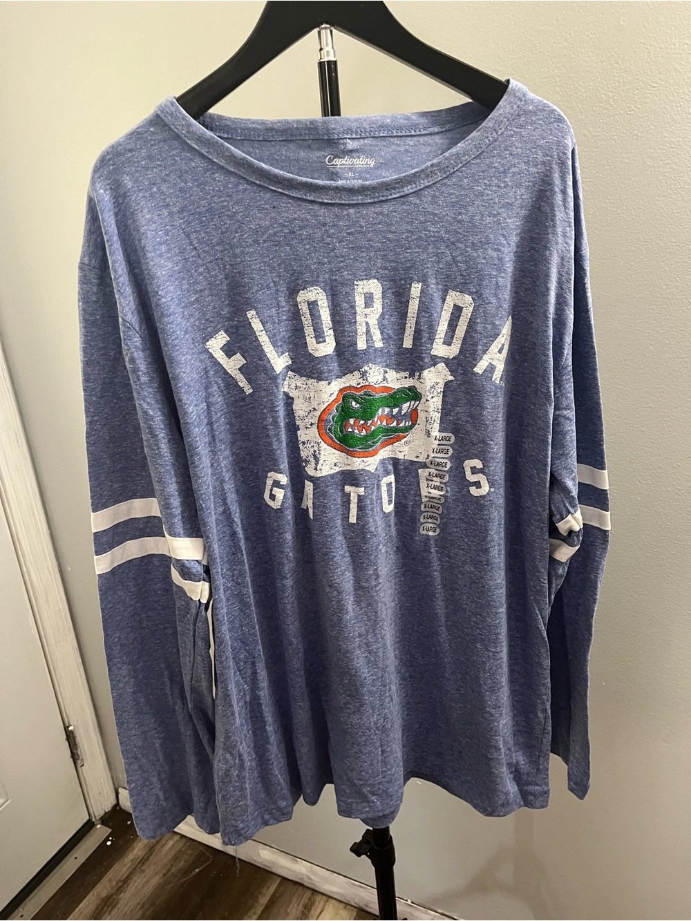 Florida Gators Long-Sleeve Tee in Heather Blue